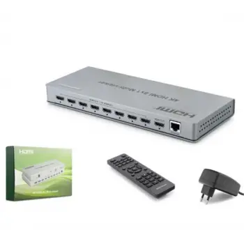 HADRON HDX1438 HDMI Multi Viewer Network Kontrollü Kumandalı 4K 30 Hz 8 Giriş 1 Çıkış Gri (KDO)