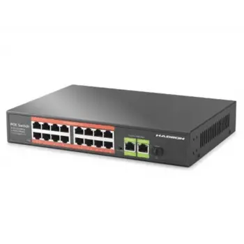 HADRON HDX1442 AI PoE Switch 16 Port 2 Uplink 1 SFP Gigabit 210W Siyah (KDO)
