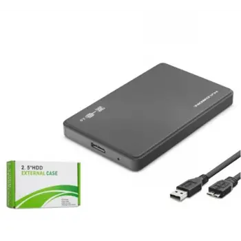 HADRON HDX1752S 2.5 İnç SATA HDD-SSD Harici Disk Kutusu USB 3.0 Micro-B - Siyah