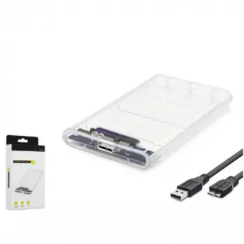 HADRON HDX1760 HDD KUTU USB3.0 PLASTİK SATA 2.5 TRANSPARENT (KDO)