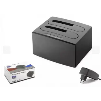 Hadron Hdx1791 All in One HDD Docking USB 3.0 SATA 2.5 & 3.5 HDD SSD Destekli 12V Adaptör Siya