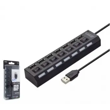 Hadron Hdx7001 Usb Hub 7-Usb Siyah Anahtarlı (KDO)