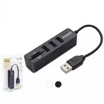 Hadron Hdx7009 Usb Hub Combo 3-Usb + Sd + Tf Siyah (KDO)