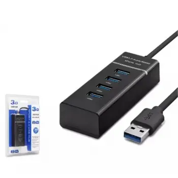 Hadron Hdx7017 Usb3.0 Hub 3-Usb + Usb3.0 30Cm Siyah (KDO)