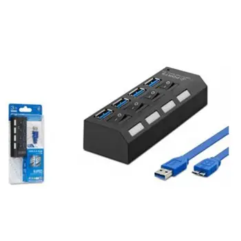 Hadron Hdx7023 Usb3.0 Hub Anahtarlı 4 Port 0,5m Siyah (KDO)
