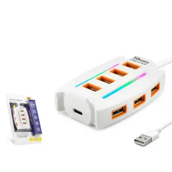 Hadron Hdx7036 Usb Hub 2.0 10-Usb 1.2M Siyah (KDO)