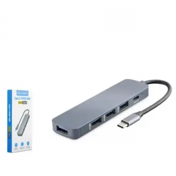 HADRON HDX7044 TYPE-C HUB 4-USB3.0 + DC SV GRİ (KDO)