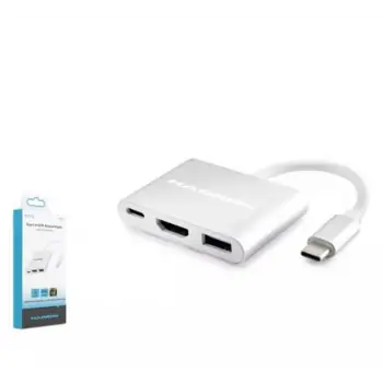 Hadron Hdx7764 Type-C Hdtv Combo Hdmi 4K 30Hz + Type-C + Usb3.0 3In1 Gri
