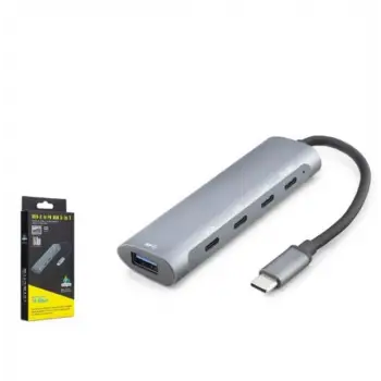 HADRON HDX7895 Type-C 3.2 Gen2 PD Hub 5 Port 10 Gbps 100W Gri (KDO)