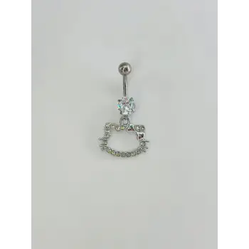 Hello Kıtty Detaylı Göbek Piercing - Pg0107