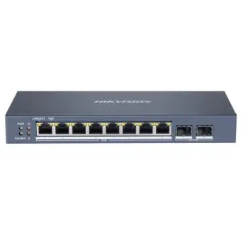 Hikvision DS-3E1510P-SI 8 Port 10-100-1000 Mbps Gigabit Akıllı Yönetilebilir PoE Switch