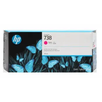 HP 738 Magenta Kırmızı 300ML Plotter Kartuşu 676M7A (KDO)