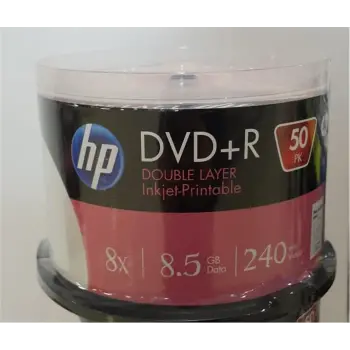 HP DVD+R DL 8.5GB Printable 50 Cakebox (KDO)