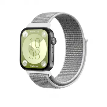 Huawei Fit 4 Hasırlı Cırtcırtlı Kordon - Beyaz