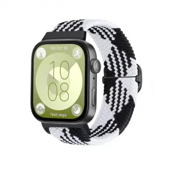 Huawei Fit 4  Kordon - Siyah-beyaz