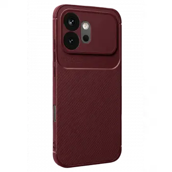 Huawei Honor 600 Auto Focus Karbon Kapak - Bordo