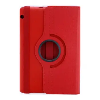 Huawei Mediapad T3 10 / 9.6 Kılıf 360 Tablet Deri Kılıf - Kırmızı