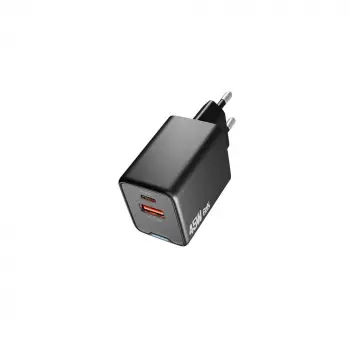 Hytech HY-XEG45 Type USB-C 45W PD + 18W USB QC 3.0 GAN Siyah Hızlı Ev Şarj Adaptörü (KDO)