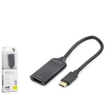 iETOP HDX7898 Type-C to HDMI Görüntü Dönüştürücü 4K 30Hz 20 cm Siyah (KDO)