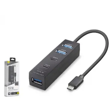 iETOP TU0529 Type-C 3.2 Gen1 Hub 4 Port 5 Gbps 80 cm Siyah
