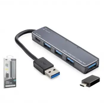 iETOP TU360 USB Type-C 3.1 Gen1 Hub 4 Port 5 Gbps Gri