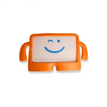 İpad 10.2 (7.nesil) Kılıf Karakter Tablet Silikon - Turuncu