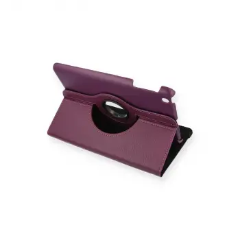 İpad Mini 1 Kılıf 360 Tablet Deri Kılıf - Mürdüm