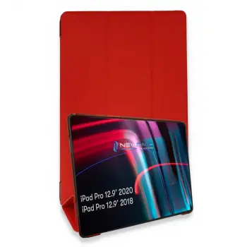 İpad Pro 12.9 (2021) Kılıf Tablet Smart Kılıf - Kırmızı