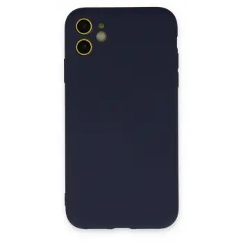 İphone 11 Kılıf Nano İçi Kadife Silikon - Lacivert