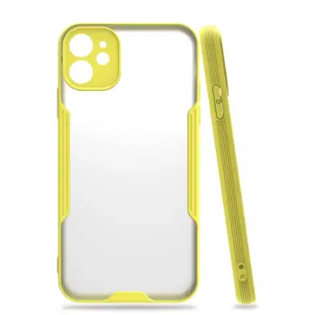 İphone 11 Kılıf Platin Silikon - Sarı