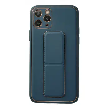 İphone 11 Pro Kılıf Coco Deri Standlı Kapak - Mavi