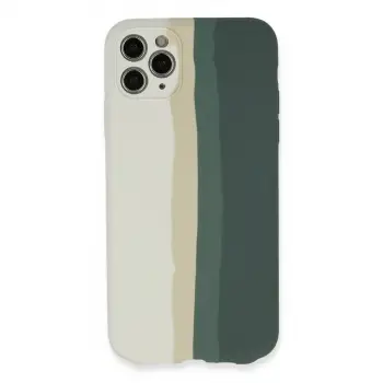 İphone 11 Pro Kılıf Ebruli Lansman Silikon - Beyaz-gri
