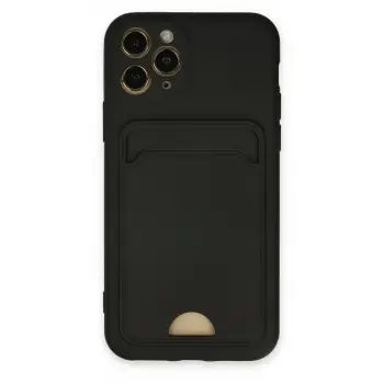İphone 11 Pro Kılıf Kelvin Kartvizitli Silikon - Siyah