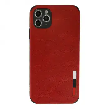 İphone 11 Pro Kılıf Loop Deri Silikon - Kırmızı