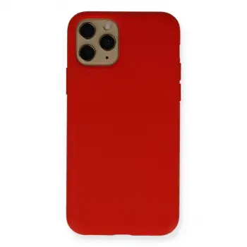 İphone 11 Pro Kılıf Nano İçi Kadife Silikon - Kırmızı