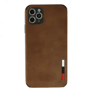 İphone 11 Pro Max Kılıf Loop Deri Silikon - Kahverengi