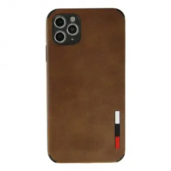 İphone 11 Pro Max Kılıf Loop Deri Silikon - Kahverengi