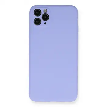 İphone 11 Pro Max Kılıf Nano İçi Kadife Silikon - Lila