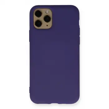 İphone 11 Pro Max Kılıf Nano İçi Kadife Silikon - Mor
