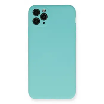İphone 11 Pro Max Kılıf Nano İçi Kadife Silikon - Turkuaz