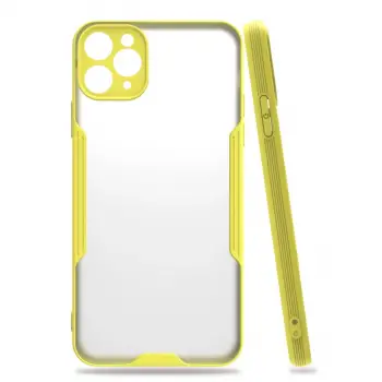 İphone 11 Pro Max Kılıf Platin Silikon - Sarı