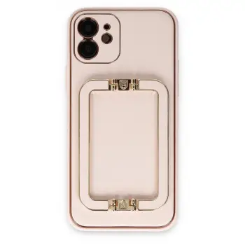 İphone 12 Kılıf Coco Elit Kapak - Pudra