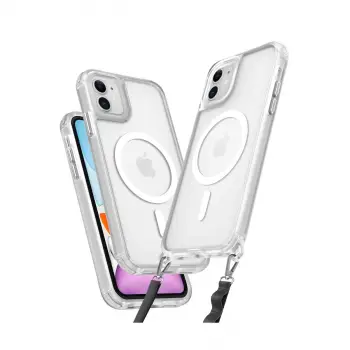 İphone 12 Kılıf Enka Magsafe Silikon Kılıf - Şeffaf