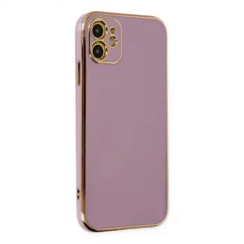 İphone 12 Kılıf Volet Silikon - Mor