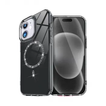 İphone 12 Live Diamond Magsafe Kapak - Siyah