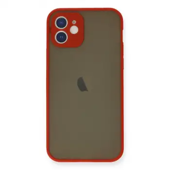 İphone 12 Mini Kılıf Montreal Silikon Kapak - Kırmızı