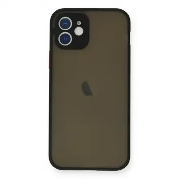 İphone 12 Mini Kılıf Montreal Silikon Kapak - Siyah