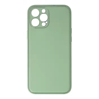 İphone 12 Pro Kılıf Coco Deri Silikon Kapak - Açık Yeşil