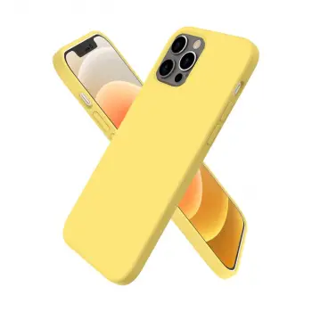 İphone 12 Pro Kılıf First Silikon - Sarı