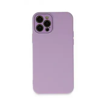 İphone 12 Pro Kılıf Lansman Glass Kapak - Lila